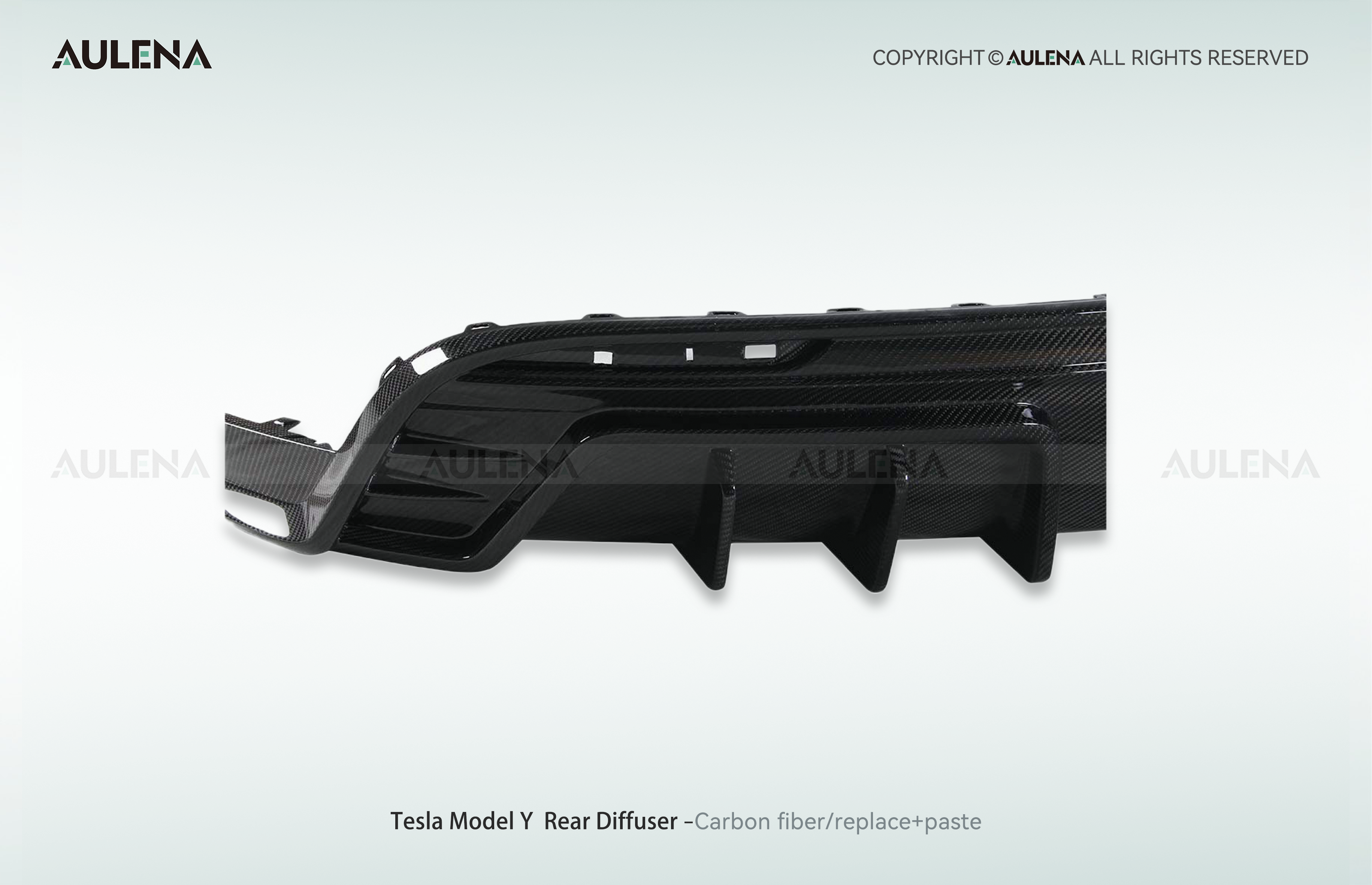 Tesla Model Y Aulena Design dry carbon performance Rear Diffuser