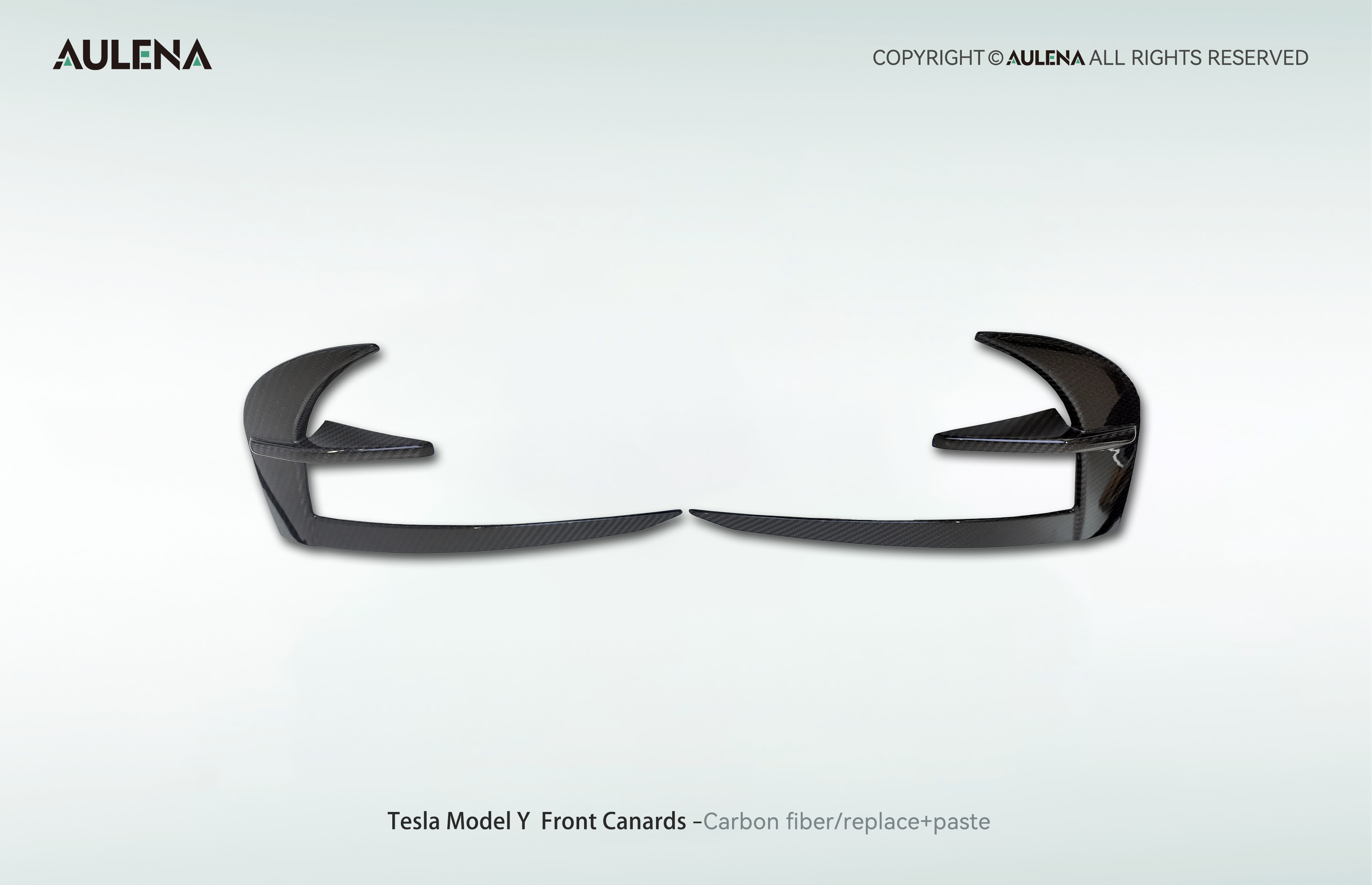 Tesla Model Y Aulena Design dry carbon performance Front Canards