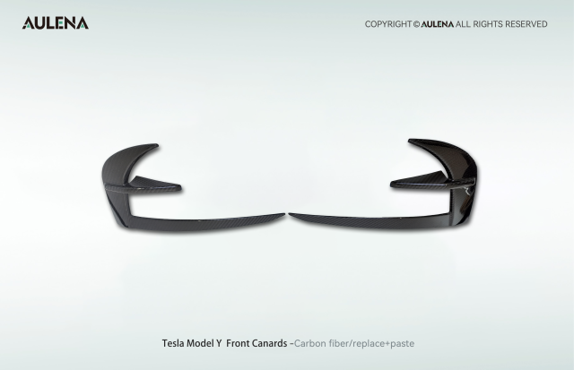 Tesla Model Y Aulena Design dry carbon performance Front Canards