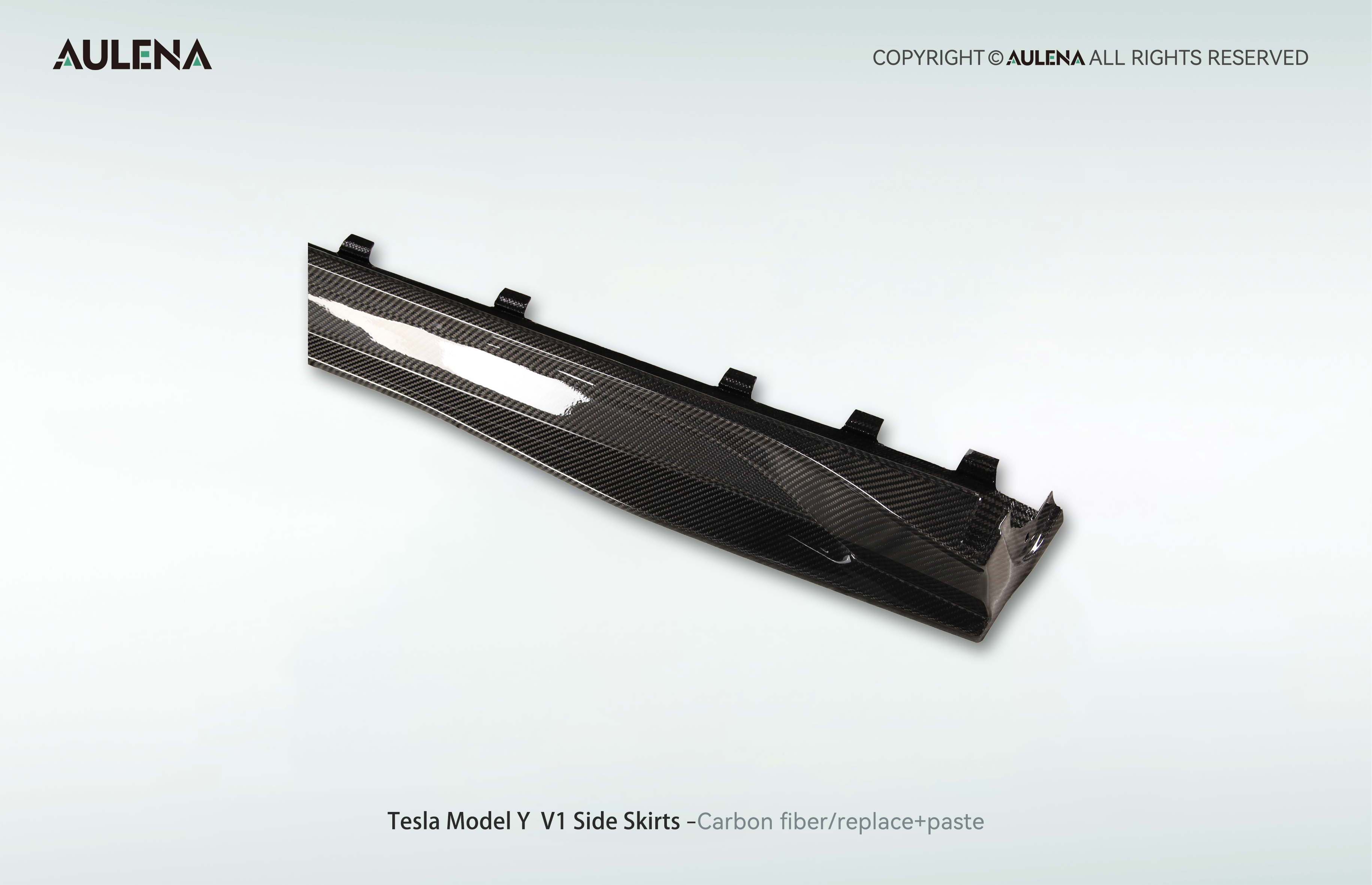 Tesla Model Y Aulena Design dry carbon performance Side Skirts V1