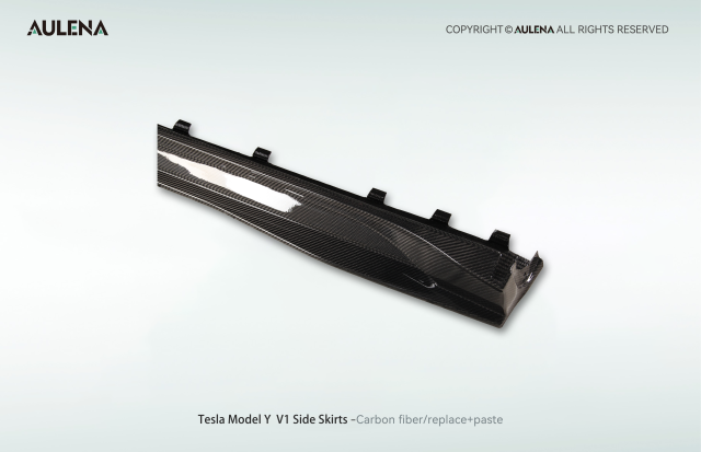 Tesla Model Y Aulena Design dry carbon performance Side Skirts V1