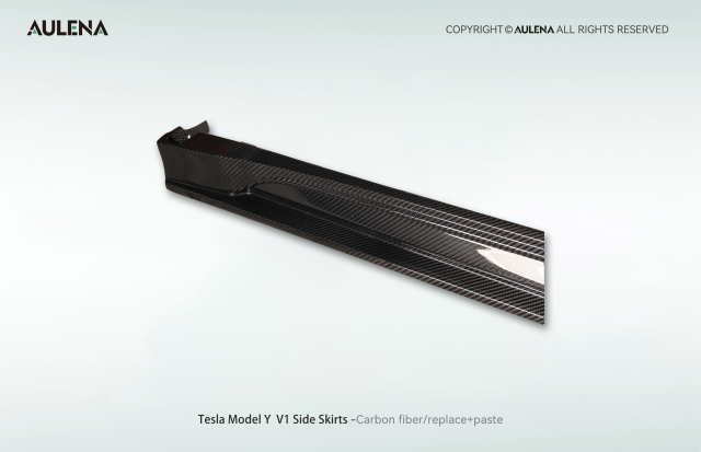 Tesla Model Y Aulena Design dry carbon performance Side Skirts V1