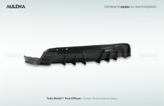 Tesla Model Y Aulena Design dry carbon performance Rear Diffuser