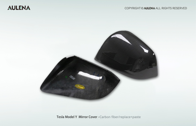 Tesla Model Y Aulena Design dry carbon performance Mirror Covers V1