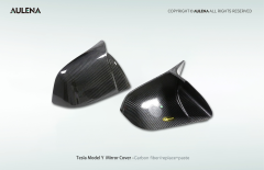 Tesla Model Y Aulena Design dry carbon performance Mirror Covers V2