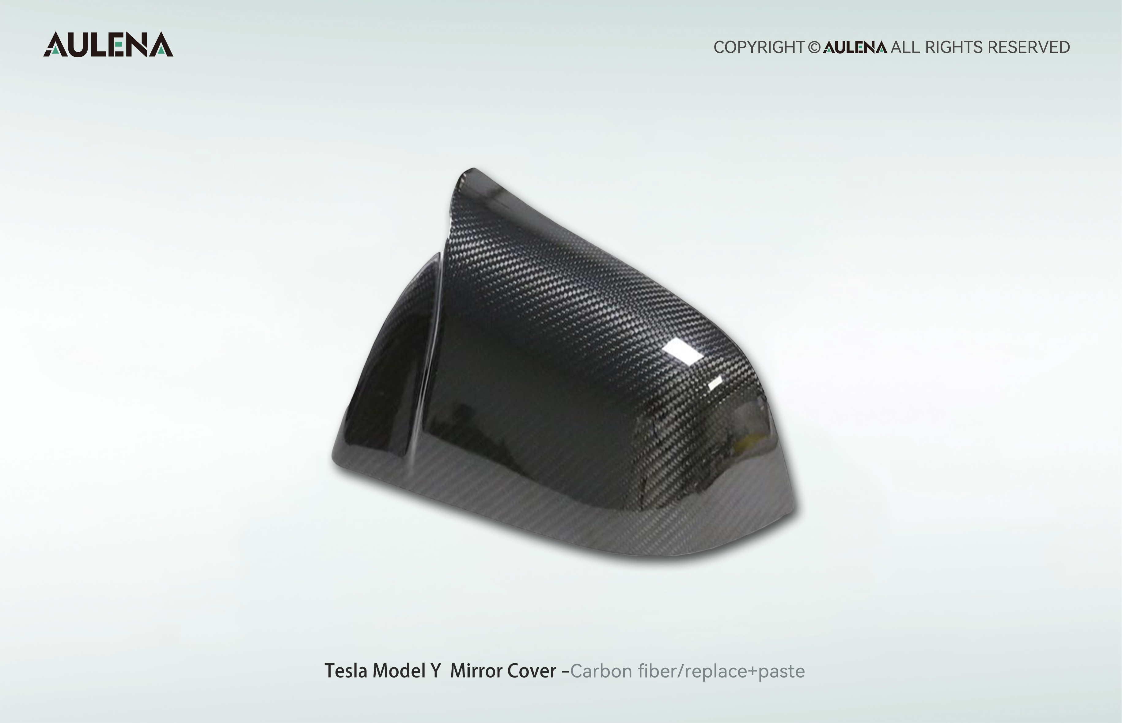 Tesla Model Y Aulena Design dry carbon performance Mirror Covers V2