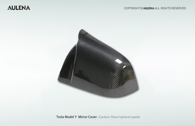 Tesla Model Y Aulena Design dry carbon performance Mirror Covers V2