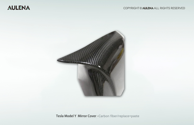 Tesla Model Y Aulena Design dry carbon performance Mirror Covers V2