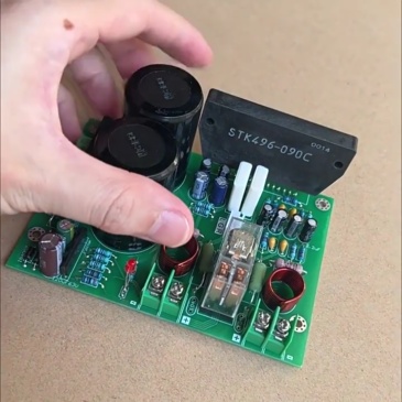 200W Low Distortion High Power Sound Thick Film STK496-090 Power Stereo Amplifier Board 100W6Ω*2 AC dual 24-36V