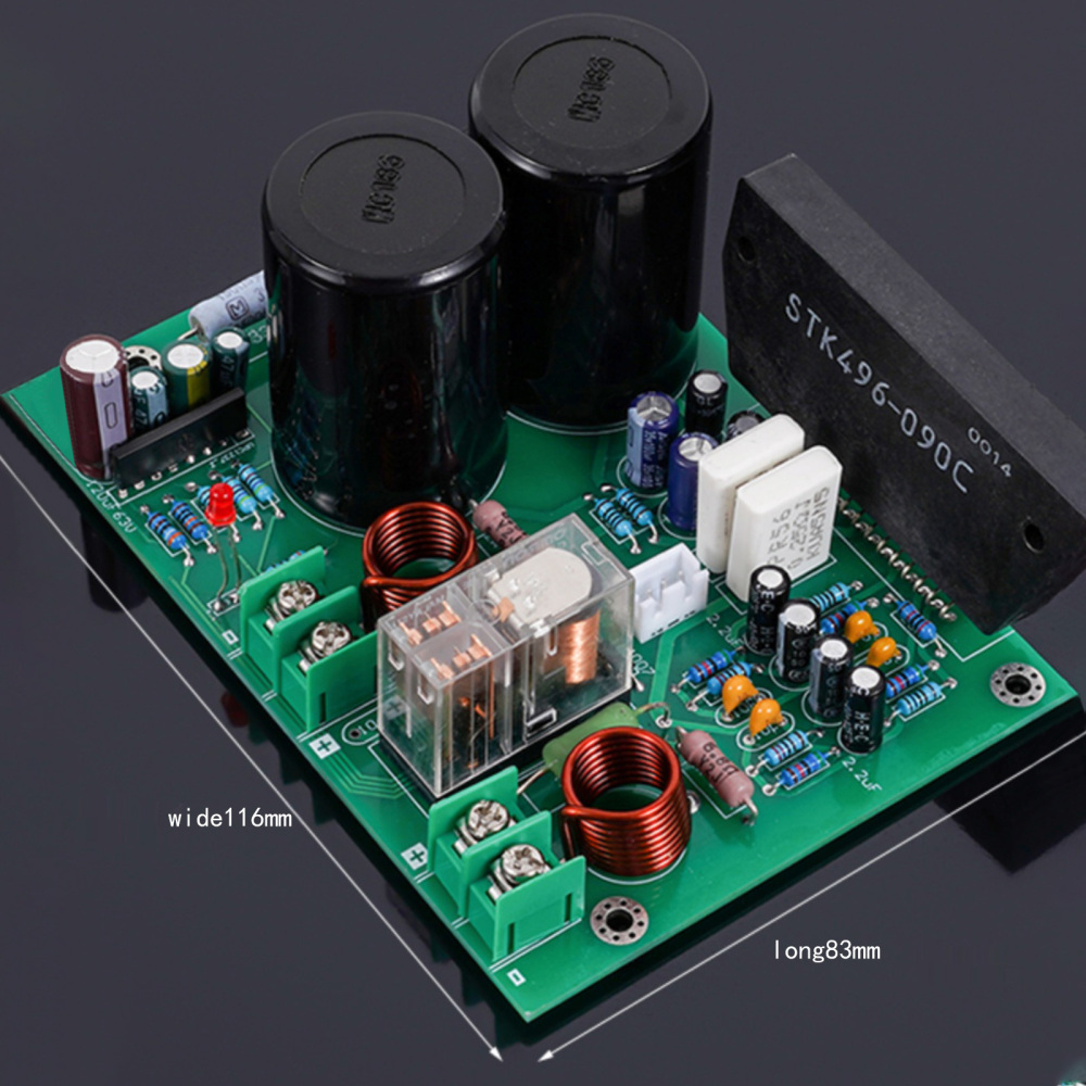 200W Low Distortion High Power Sound Thick Film STK496-090 Power Stereo Amplifier Board 100W6Ω*2 AC dual 24-36V