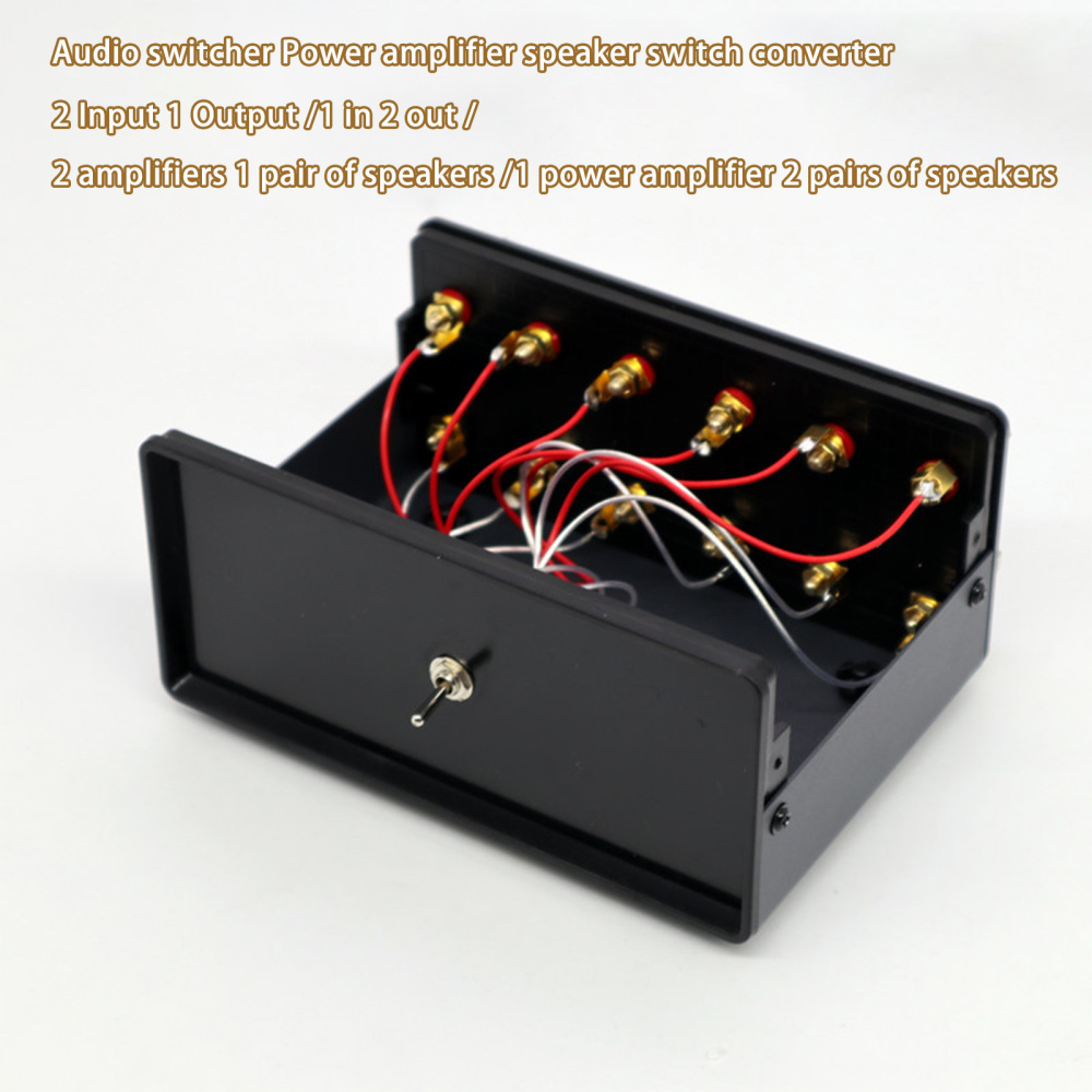 Power Amplifier Speaker Switching Switch Output Selector 2 Input 1 Output / 1 Input 2 Output Audio Switcher
