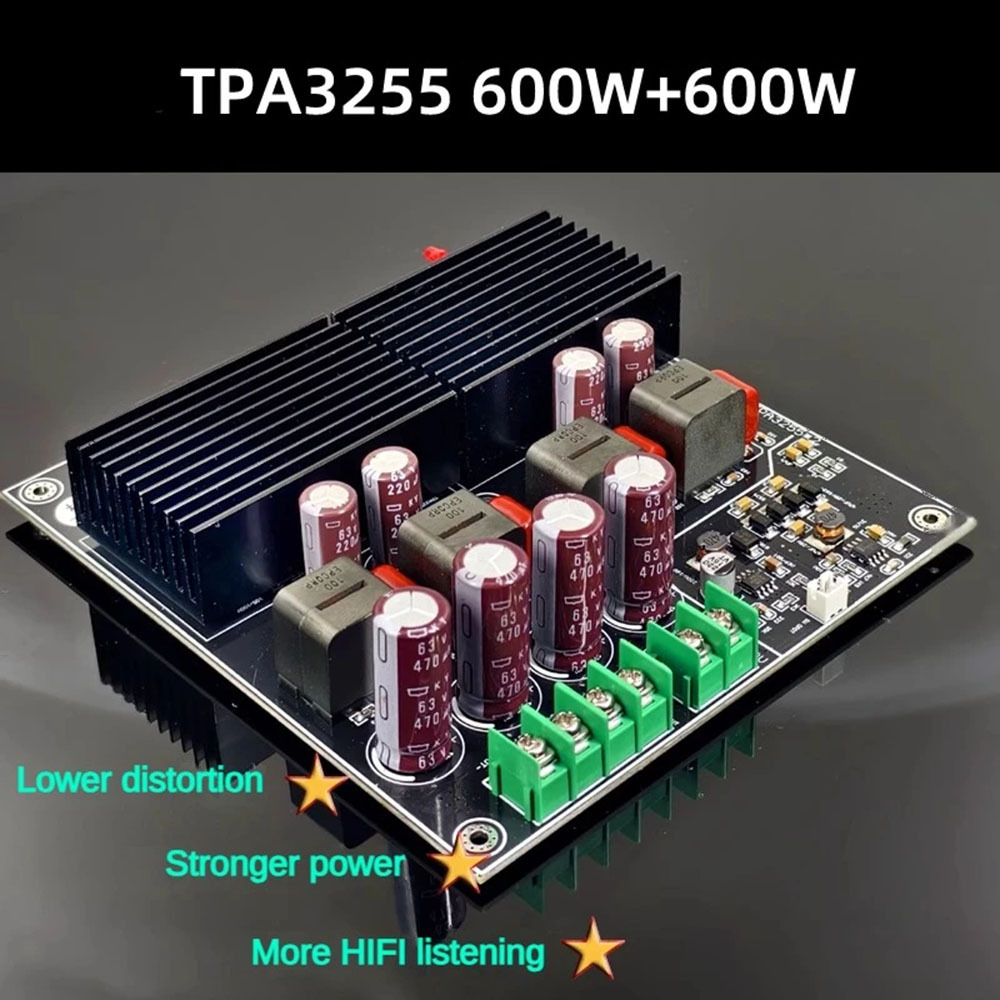 Dual Core TPA3255 High Power 2 Channel Amplifier Board 600W+600W Amp Module