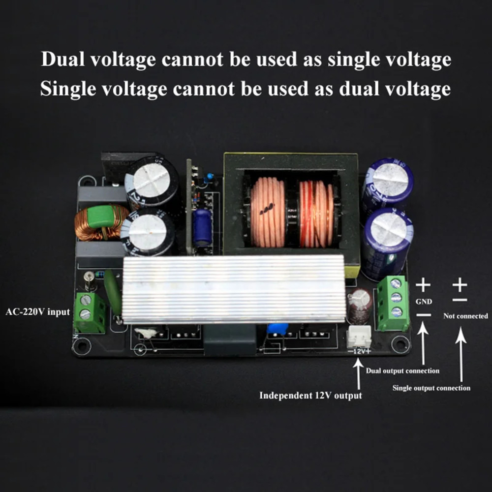 LLC Power Amplifier Switching Power Board 600w Single and Double Output +- Positive and Negative 30V35V40V45V50V55V60V65V70V75V80V Diy audio amplifier