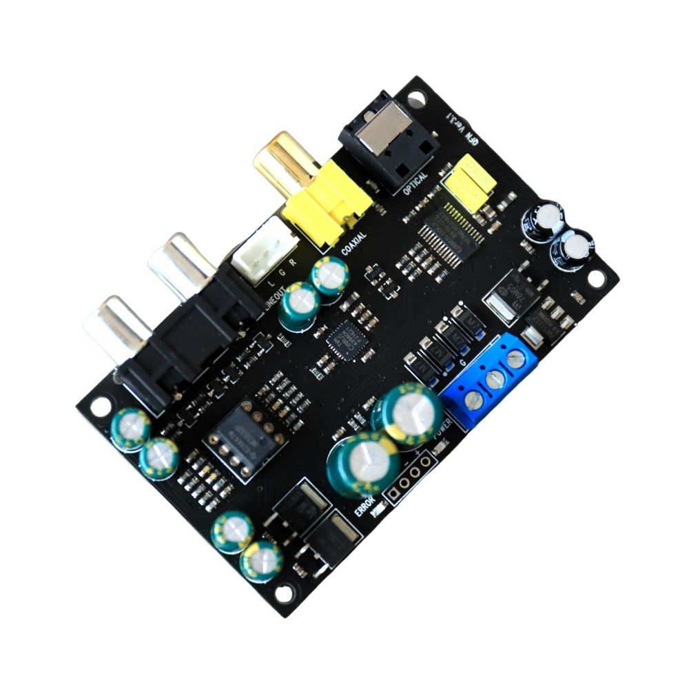 CS4398 Audio D/A Decoding Board DAC Module 16-24bit 32k-192kHz with CS8416 Optical, Coaxial Input, CS4398 Audiophile Audio DA Digital-to-Analog Converter, 5532DD Output