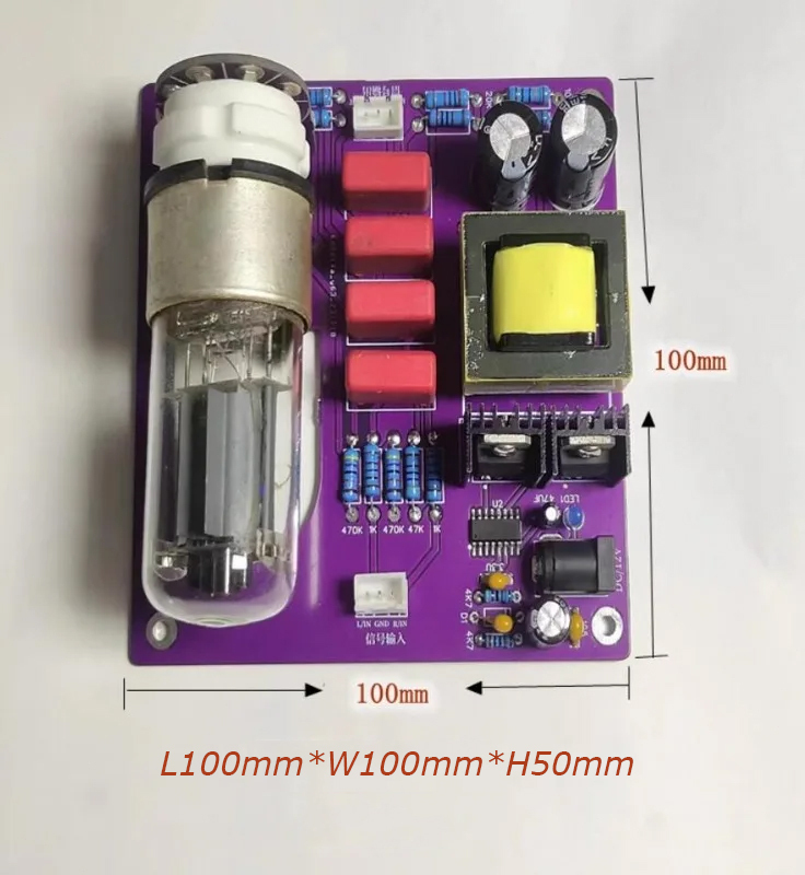 HiFi Tube Preamp DC power tube buffer pre amplifier 6N7P stereo HIFI amplifier