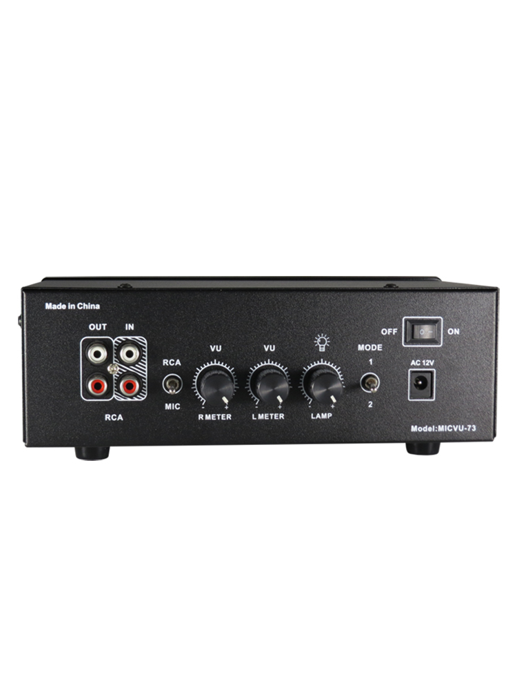 MIC-73 Sound-Activated Square VU Meter – Aluminum Panel, LED Warm Backlight, No Wiring Required