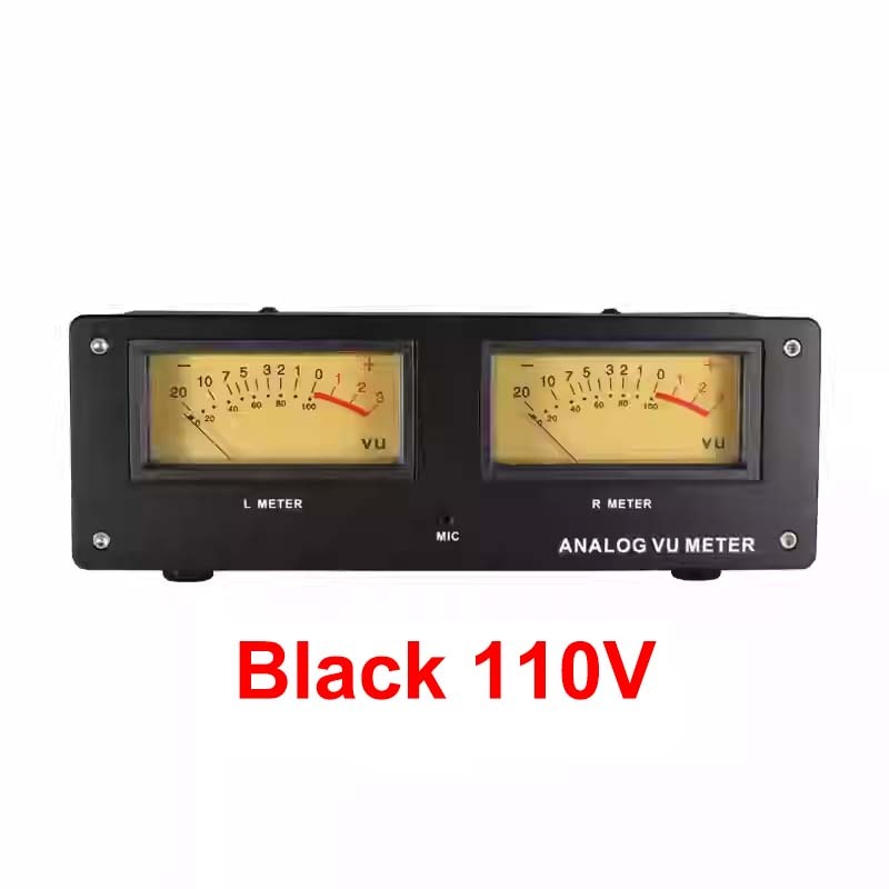 MIC-73 Sound-Activated Square VU Meter – Aluminum Panel, LED Warm Backlight, No Wiring Required