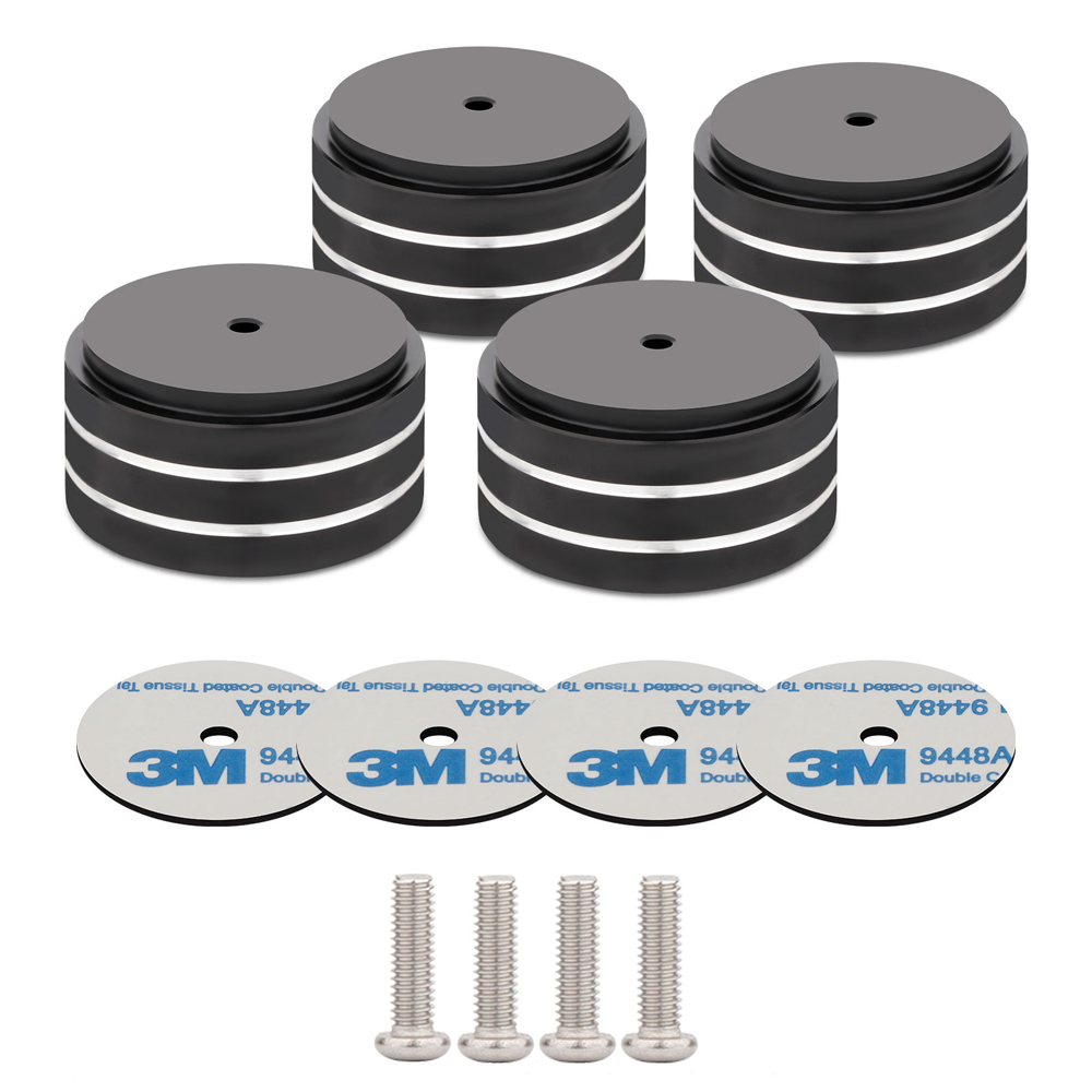 Aluminum Alloy HiFi Audio Isolation Feet - Anti-Vibration and Anti-Slip Pads for Speakers, Subwoofers, Turntables, and Studio Monitors | Premium Vibration Damping for Audiophile-Grade Sound Quality