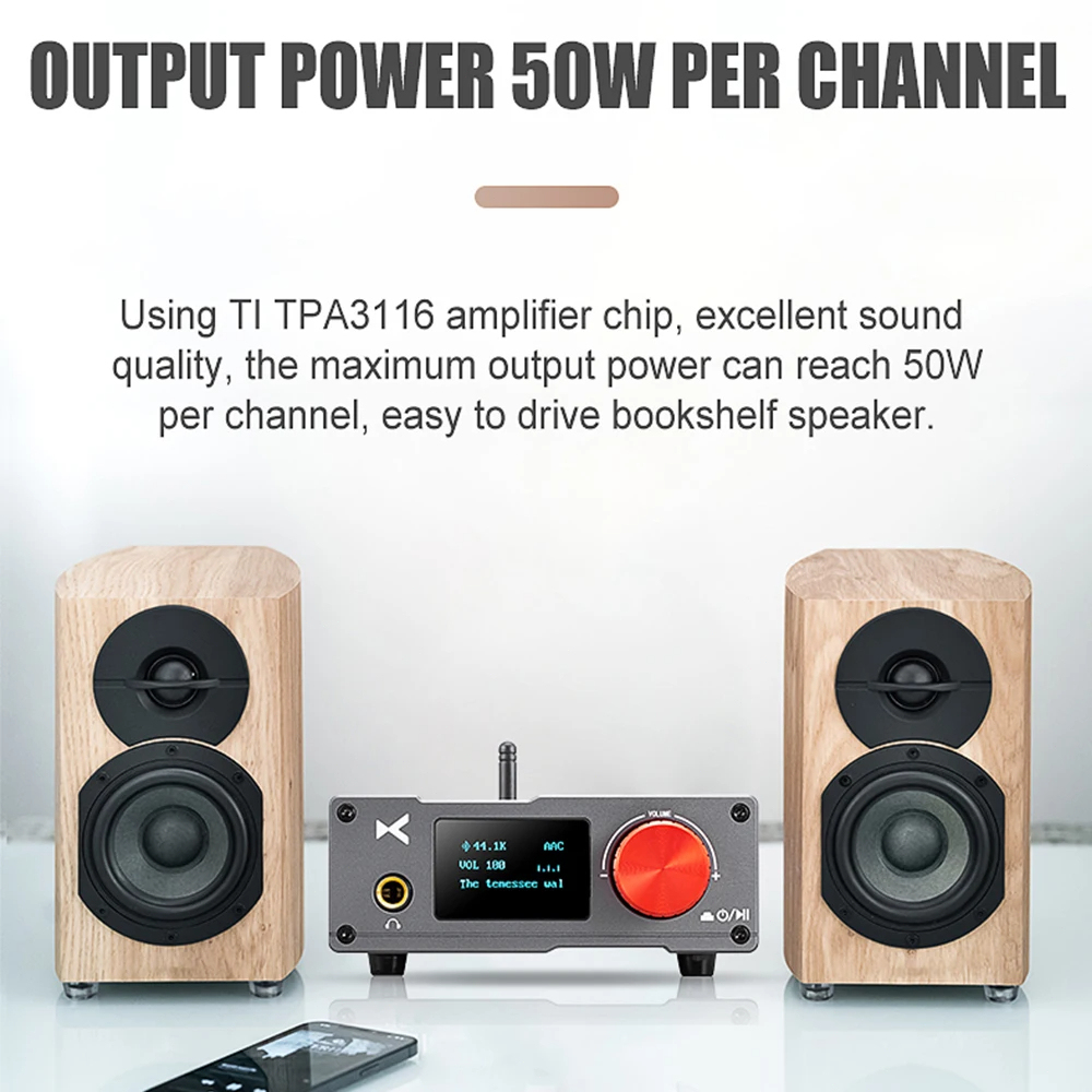 xDuoo DA100 Bluetooth Digital Amplifier – 50W Hi-Fi Power Amp for Home & Professional Use
