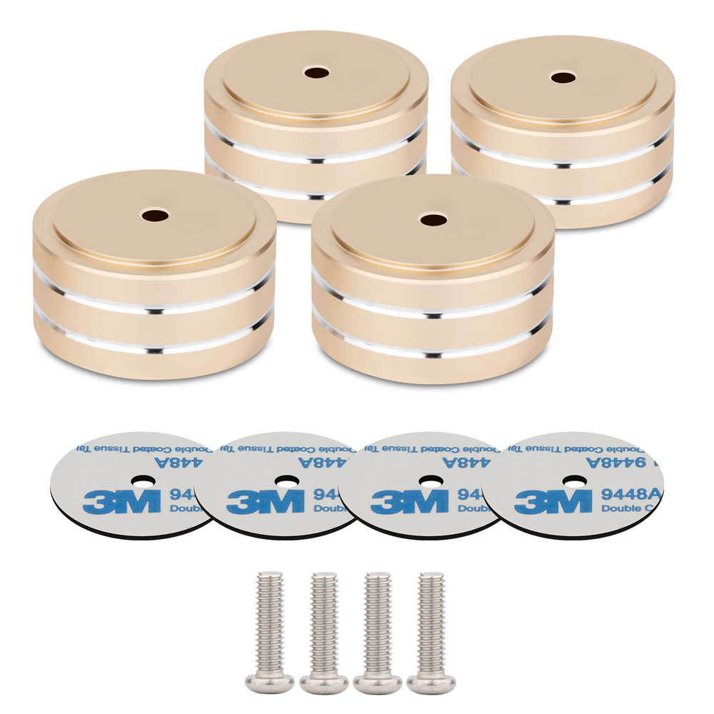 Aluminum Alloy HiFi Audio Isolation Feet - Anti-Vibration and Anti-Slip Pads for Speakers, Subwoofers, Turntables, and Studio Monitors | Premium Vibration Damping for Audiophile-Grade Sound Quality