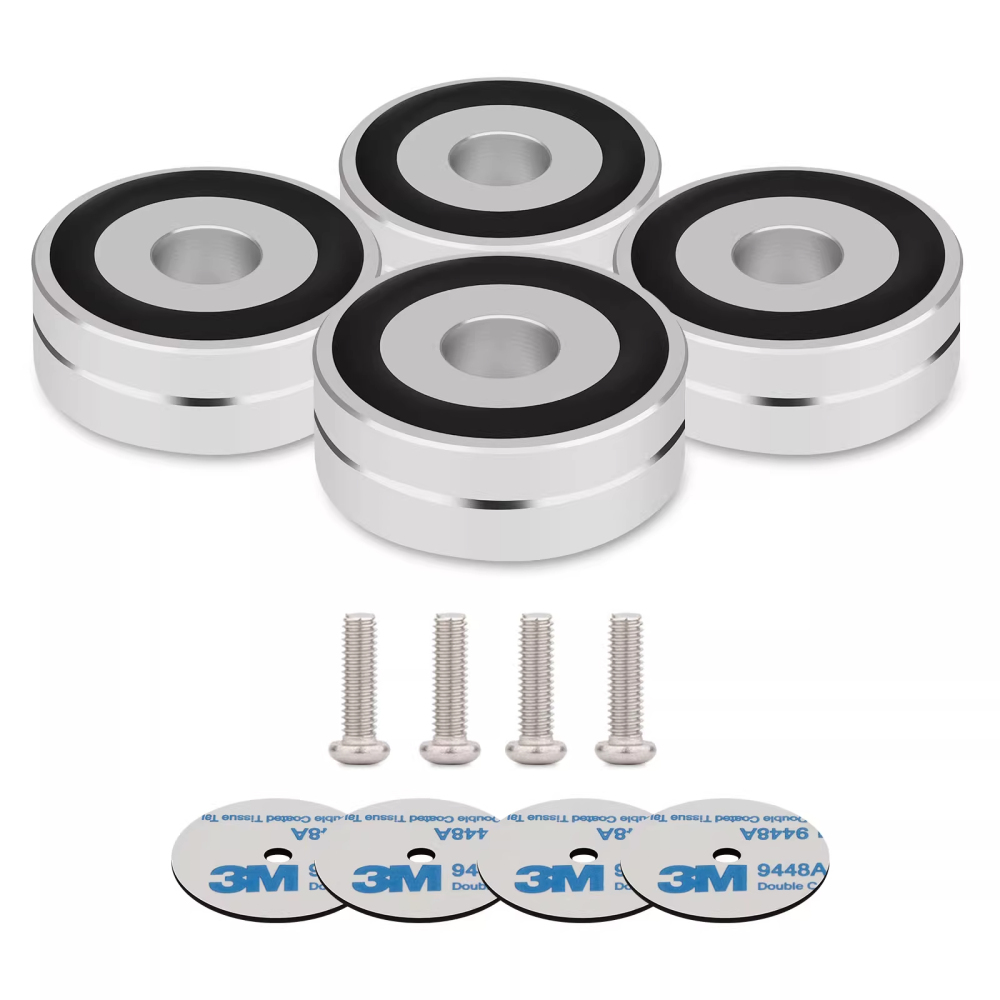 Aluminum Alloy HiFi Audio Isolation Feet - Anti-Vibration and Anti-Slip Pads for Speakers, Subwoofers, Turntables, and Studio Monitors | Premium Vibration Damping for Audiophile-Grade Sound Quality