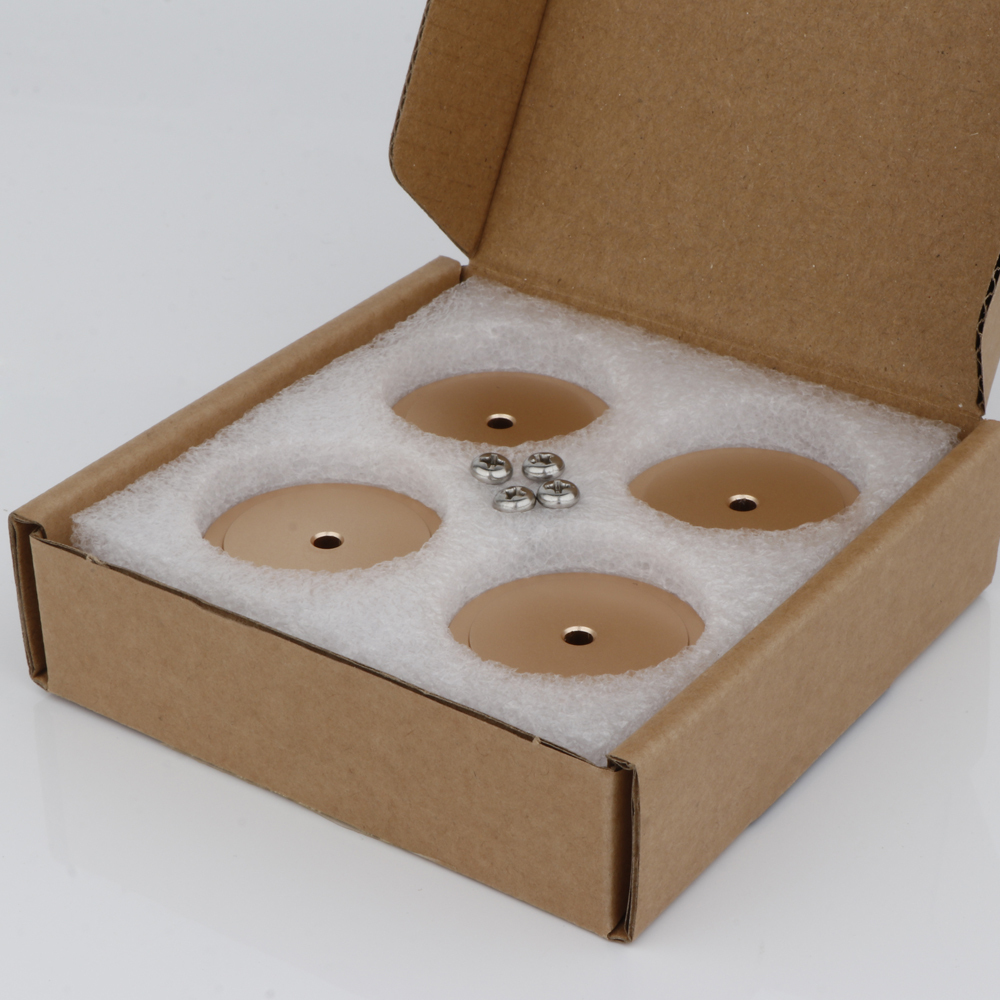 Aluminum Alloy HiFi Audio Isolation Feet - Anti-Vibration and Anti-Slip Pads for Speakers, Subwoofers, Turntables, and Studio Monitors | Premium Vibration Damping for Audiophile-Grade Sound Quality