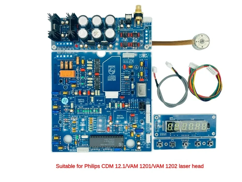 CD Turntable Board with Display Board Power Supply Coaxial, Fiber, IIS Output To Philips CDM12.1/VAM1201/VAM1202 Laser Head