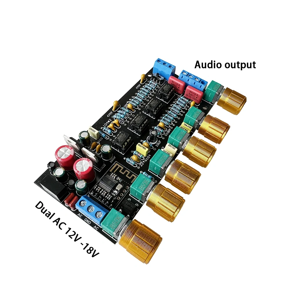 Bluetooth Preamp Tone Board 2.1 Channel Sound Source Processor Equalizer Sound NE5532 or OPA2604 OP AMP