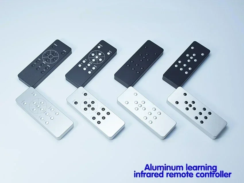 Aluminum Alloy Universal Learning Infrared Remote Control 13 keys for DAC Amplifier CD DVD TV Set-top Box
