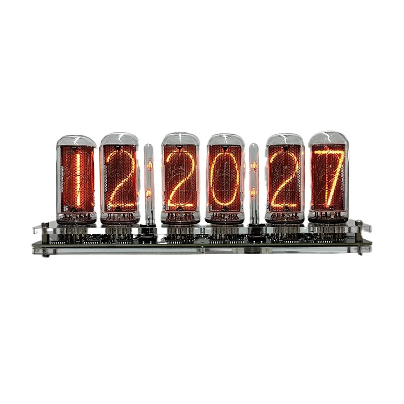 6-bit IN-18 Glow Tube Clock Module Nixie Clock Audio Accessories with Backlight Clock Digital USB 5V