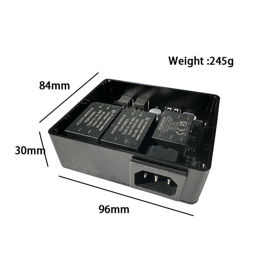 24W Linear Isolated Supporting Dual Outputs of 12V 2A and 5V 1A Power Supply for R2R DAC Decoder