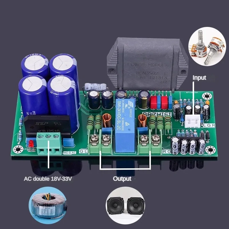 HiFi Sanyo Thick Film RSN3502 50Wx2 Stereo Power Amplifier Board Finished Product