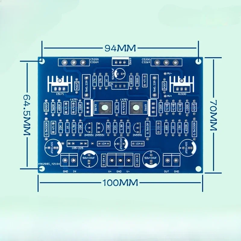 2SC3264 HIFI 120W Power Amplifier Board Refer To The Golden Voice Route