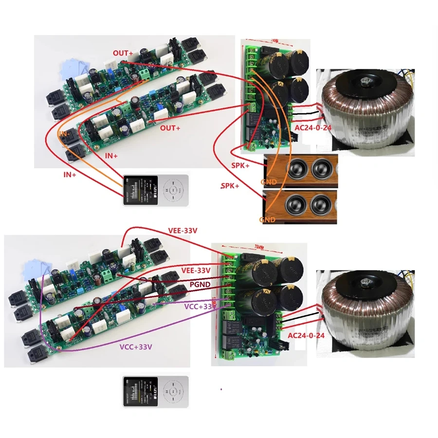 L12-2 Dual Channel Amplifier Board 150W+150W HiFi Stereo Audio Power DC12V-55V