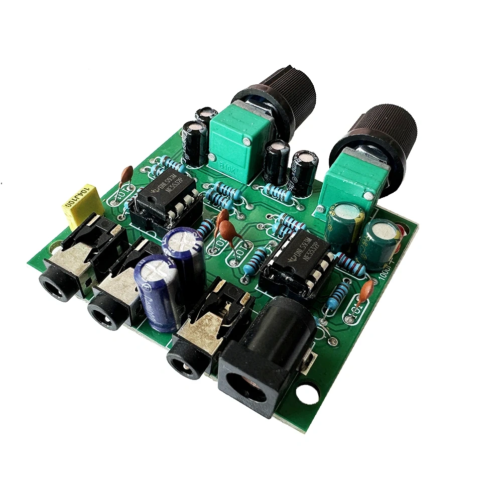 Two Way Audio Mixing Amplifier Board Stereo 2 in 1 Out for Heaphone Pre-amplifier