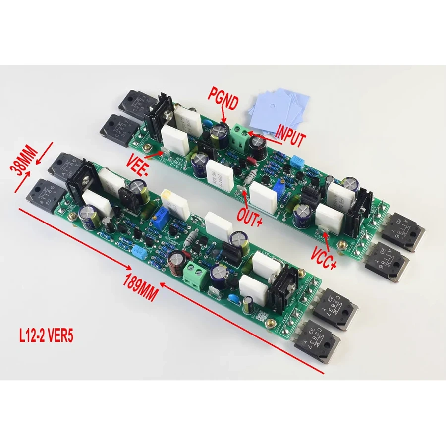L12-2 Dual Channel Amplifier Board 150W+150W HiFi Stereo Audio Power DC12V-55V
