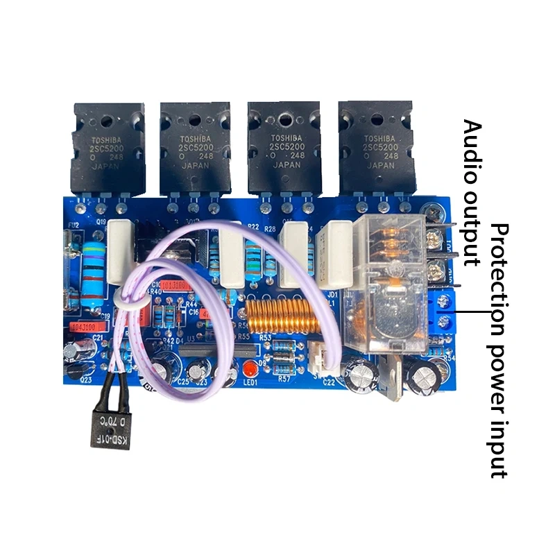 ClassAB HIFI Toshiba A1943 C5200 Mono 400W A Fully Symmetrical Differential Amplifier Circuit Board DC18V-90V