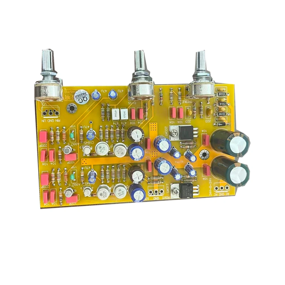 Based on UK NAD 3020 Tone Control Circuit Finished HiFi Class A Preamplifier Board with All-Discrete Gold-Sealed Transistor