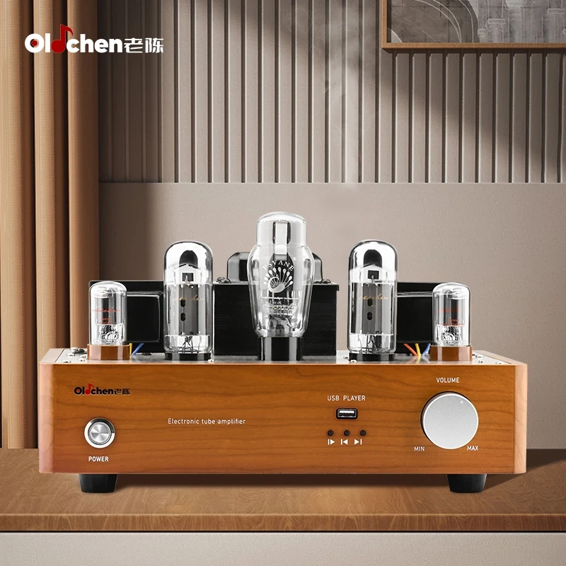 Oldchen 6CA7 Tube Amplifier Bluetooth 5U4G 6SN7GT EL34 Amp USB Lossless