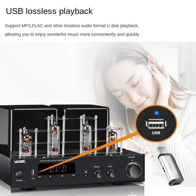 Vose PM50 Wireless Bluetooth HiFi Tube Amplifier