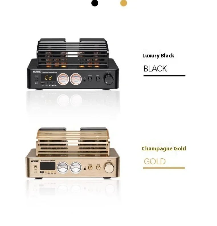 Tube DAC Amplifier with Bluetooth 5.0 USB Playback Optical Coaxial 6-in-1 Digital Audio Decoder for Desktop Sound System