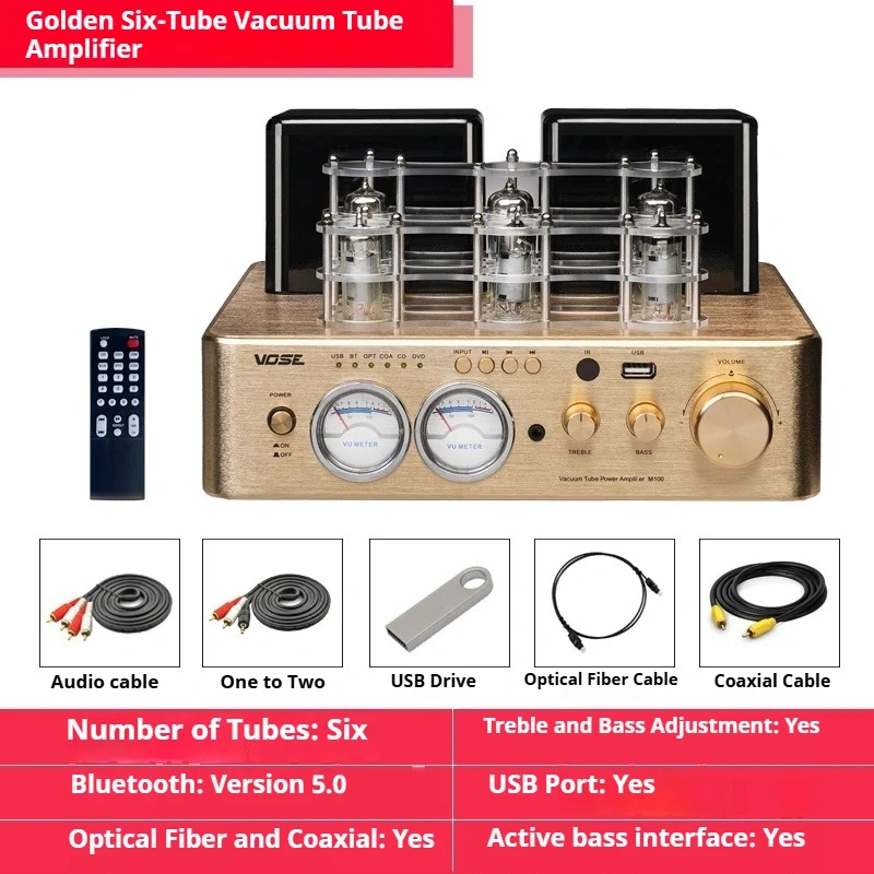 Vose M100 Wireless Bluetooth HiFi Tube Amplifier