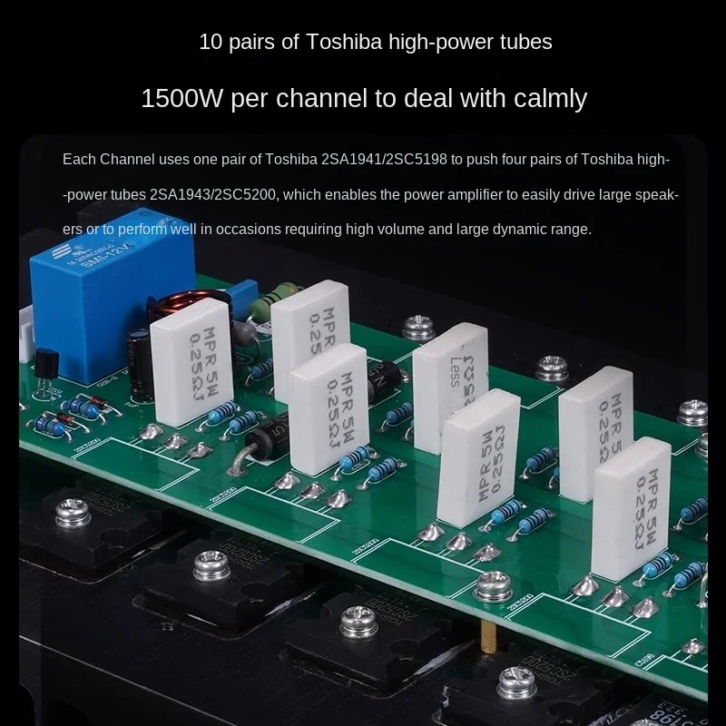 New 200W*2 PA-80 Large Power Combined Amplifier Machine High-Fidelity Audiophile HiFi Class AB Power Amplifier