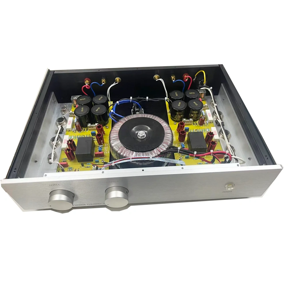 FM300A Power Amplifier HiFi Audiophile Stereo Amp 1:1 Replica of Swiss Classic Circuit 150W*2 ON Semi MJ15024G Transistors
