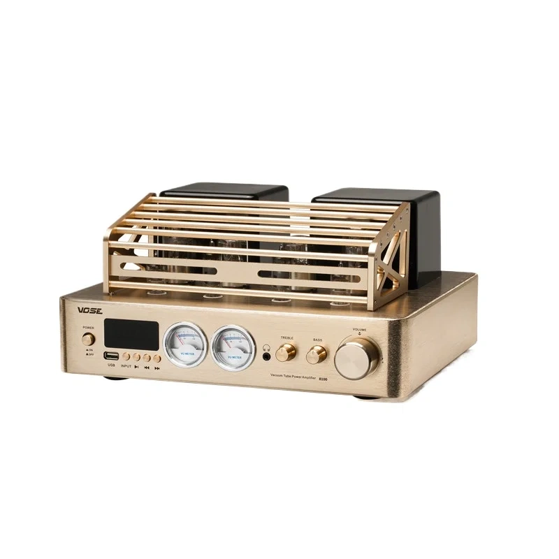 Tube DAC Amplifier with Bluetooth 5.0 USB Playback Optical Coaxial 6-in-1 Digital Audio Decoder for Desktop Sound System