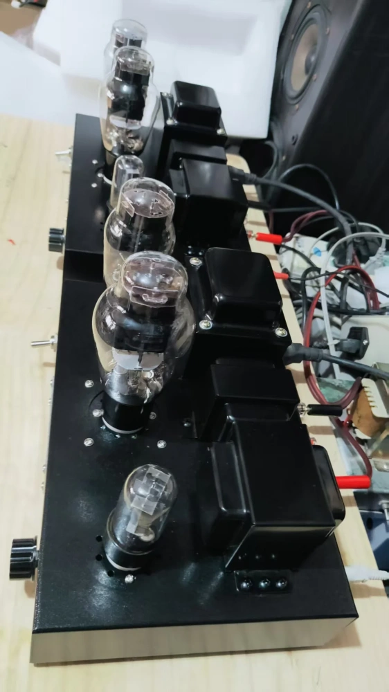 300B 6SN7 Push 5U4G Single-Ended Class A Tube Amplifier Stereo Set, Hand-Wired Point-to-Point 8W x2 for Home Audio
