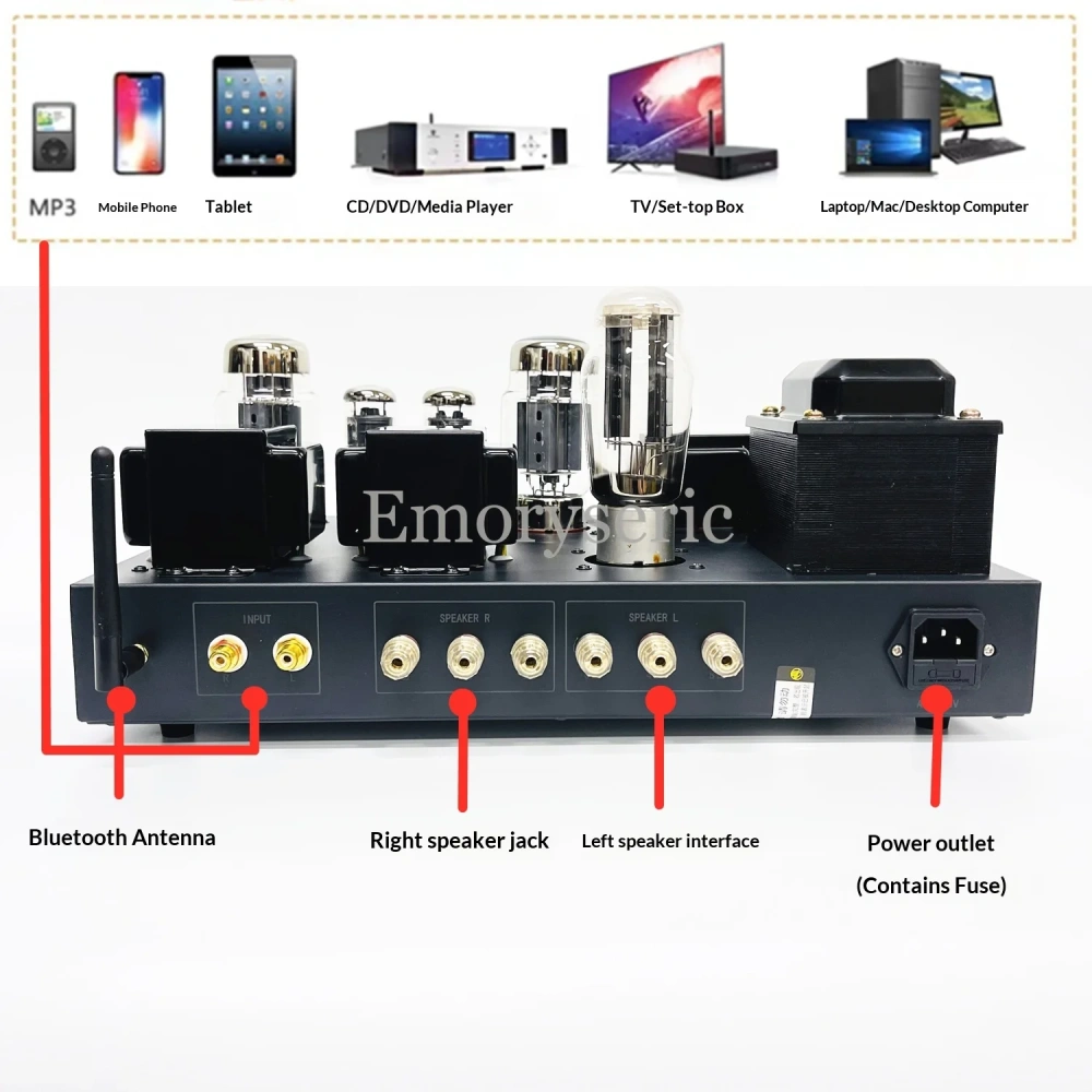 PSVANE KT88 Tube Amplifier DIY Kit / Finished, Single-Ended Class A with Tube Rectifier