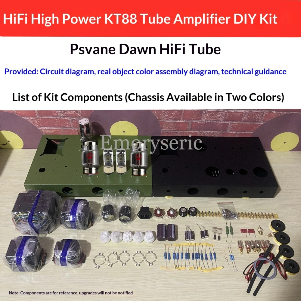 PSVANE KT88 Tube Amplifier DIY Kit / Finished, Single-Ended Class A with Tube Rectifier