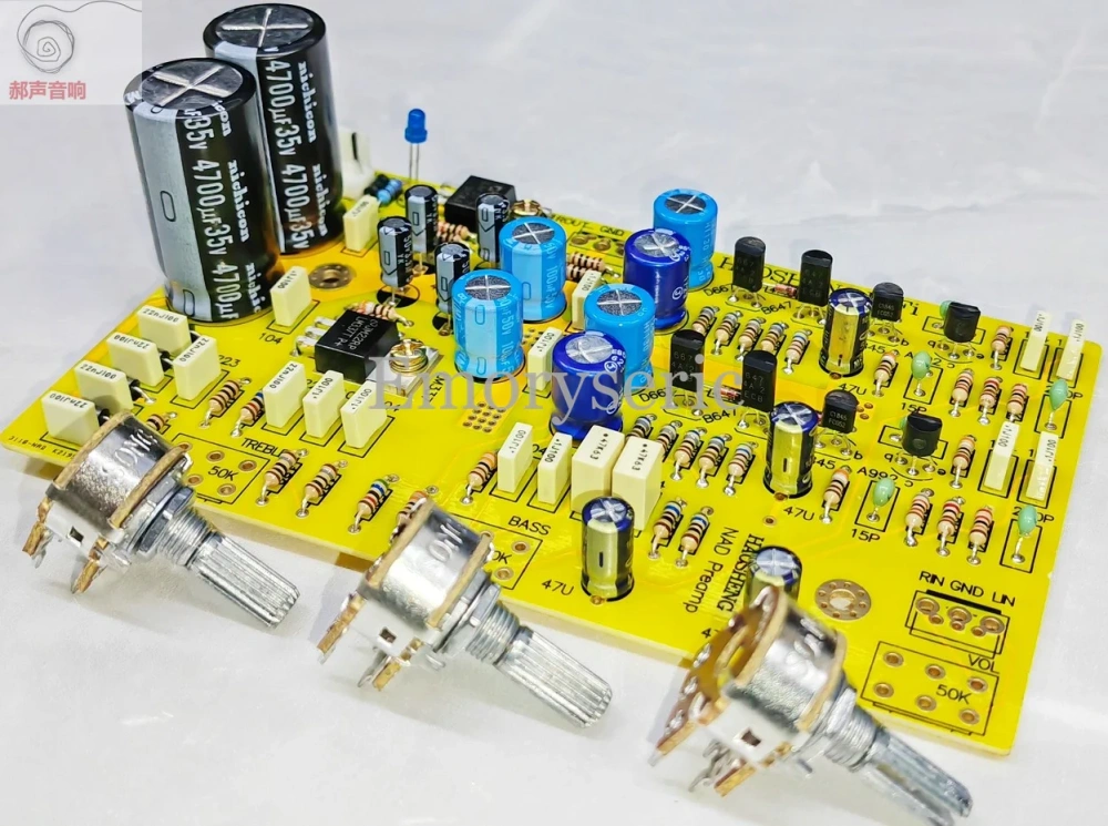 NAD Style Fully Discrete HiFi Tone Control Preamplifier Board, Treble Bass Adjustment, Class A Pre-amp (No Op-Amp)