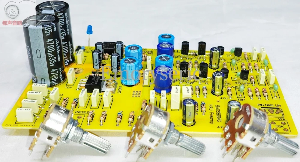 NAD Style Fully Discrete HiFi Tone Control Preamplifier Board, Treble Bass Adjustment, Class A Pre-amp (No Op-Amp)